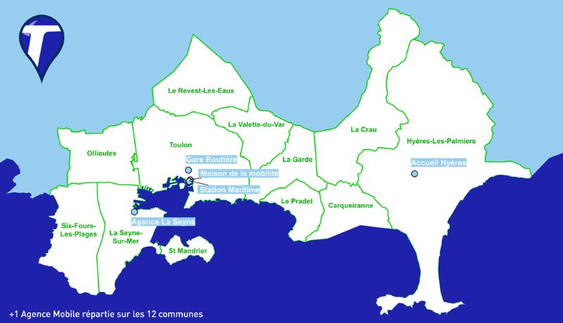 Carte des agences